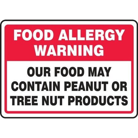 SAFETY SIGN FOOD ALLERGY WARNING MSFA512VS